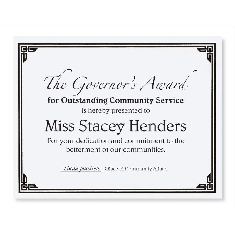 PaperDirect Black on White Classic Specialty Certificates, 8Â½ x11, Foil Accents, 50 Count, Certificates And Awards Paper, For School, Work, Diplomas & Award Certificates - Image 2